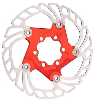 Cykelbromsskiva, flytande bromsskiva för cykel, 6 bultar, 203 mm, 180 mm, 160, höghållfast stål, kompatibel med alla skridskor, för mountainbike och väg (140 mm, röd)