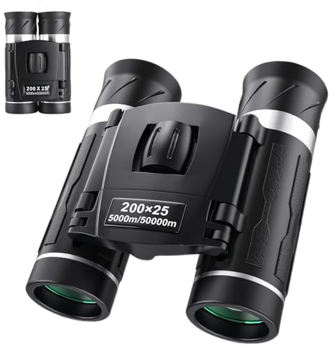 200x25 Compact Binoculars for Adults & Kids, High Powered Mini Pocket Binocular, Small Portable Lightweight Binoculars for Travel, Camping, Bird Watching, Concert, Sport Games