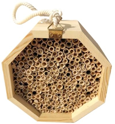 Vildbi-häckningshus – trädammgövningshabitat för fjärilar och getingar, eco-trädgårds-insektslåda, naturligt fågelhäckningshjälp för vilda djur, pånarpalats | hållbart utomhus