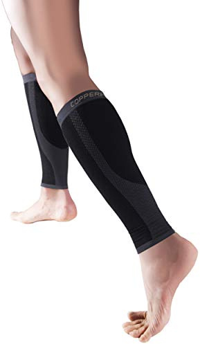 Copper Fit Calf Compression Sleeves, Black, Large/X-Large