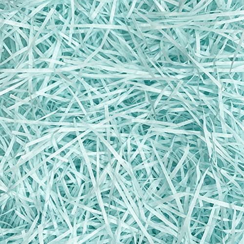 PEVOGON Blaue Ostergrasfüller, Papierschnipsel für Osterkorb, Geschenkverpackung, Füllung, Eierfüller, Partyzubehör, Dekoration, 200 g