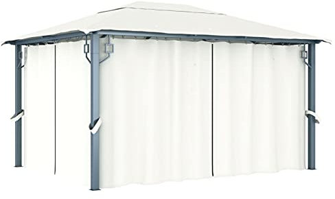 ARKEM Gazebo impermeabile, stabile, resistente all'inverno, sistema a scatto pop-up, protezione UV 50+, padiglione pieghevole, tenda da giardino, tenda per feste, tendone con montanti in metallo,Gazeb