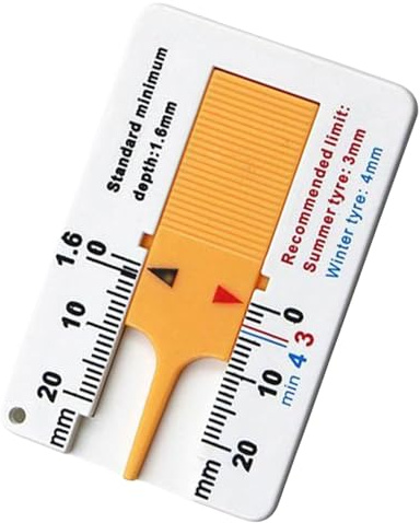 Medidor de profundidad de neumáticos,Medidor de profundidad de neumáticos | de de 0a 20 mm - de lectura fácil, herramienta de medición precisa de la de la banda