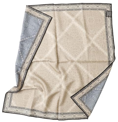 Prettystern dubbelsidig ullscarf 65 cm - dubbelsidig tryckt sidenscarf, unisex bandana för kvinnor män perfekt för vår höst, SW15, 65 cm X 65 cm