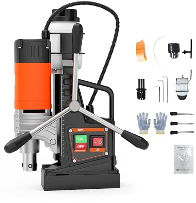 Magnetic Drill, 1650W 1.57 Boring Diameter, 2922Lbf Power Portable Mag Drill, 810 PRM, Electric Drilling Machine for Metal Surface, Industrial