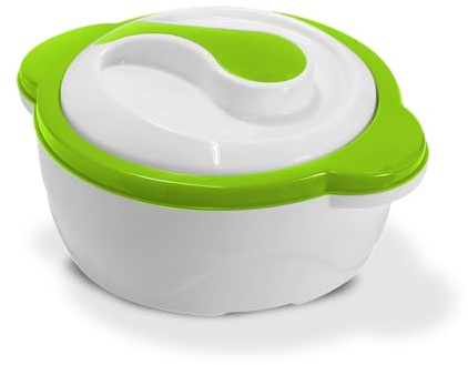 TELE WELT Termoskål med lock, grön [5 liters kapacitet] med värmebehållaren för att hålla grillrätter varma i upp till 4 timmar - Termoskål ⌀26cm