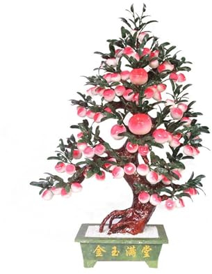 Falska växter Artificiellt bonsaiträd - Jade bonsai krukväxt for hemmakontors bordsdekor Konstgjorda träd