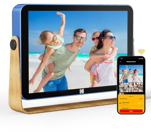KODAK WiFi Digital Photo Frame 10 inch, Digital Picture Frame with Battery | Digital Frame with 64GB Storage, HD IPS Touch Screen, Smart Cloud Frame Shares Photos/Videos via APP with Family Instantly