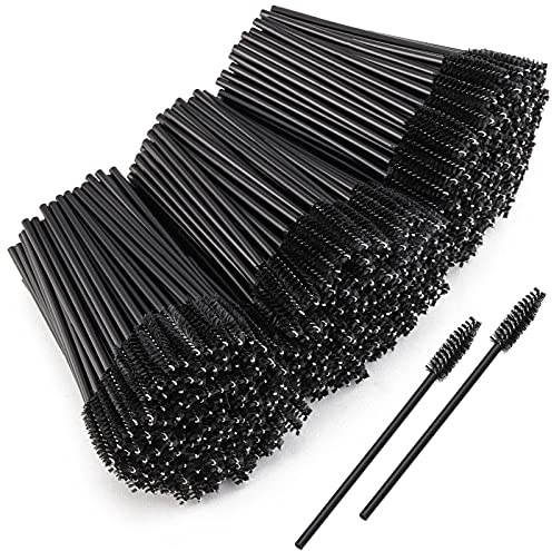 Disposable Mascara Wands Brush Makeup Spoolies Bulk for Eyelash Extensions, Black (1000 Pieces)