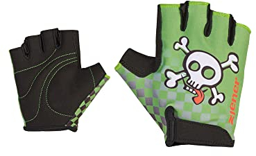 Ziener Kinder CLOSI Fahrrad/Mountainbike/Radsport-Handschuhe | Kurzfinger - atmungsaktiv,dämpfend, Lime Green, M