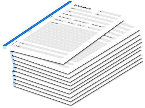 PRICARO Telefonnotizblock, A5 gelocht, blau, 10 Stück