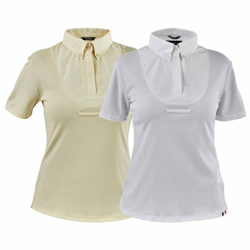 Shires Aubrion Short Sleeve Tie Shirts Medium White