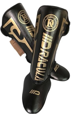 ForceRoute Parastinchi da Boxe,Paratibie Kick Boxing,Parastinchi Kick Boxing,Piedi Protezione,Protettivo Imbottita,Traspiranti,Pelle,Regolabile,per Allenamento Sparring Marziali Boxe Karatè Muay Thai