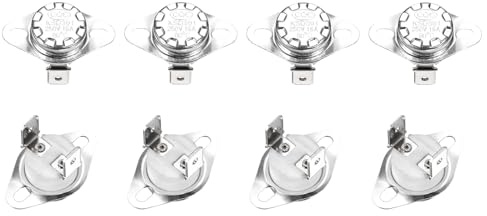 QUARKZMAN Termostat KSD301 80 °C/176°F 16A Normalt stängd N.C Regel Snap Skivbrytare för Mikrovågsugn, Ugn, Kaffemaskin 8 Stycken, Keramiskt Material