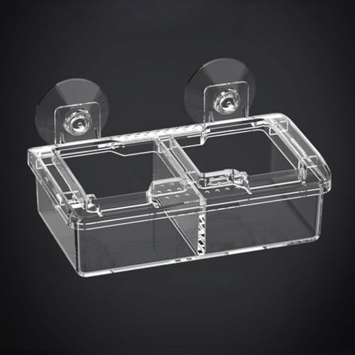 Ornaous Escape Proof Reptile Feeding Dishes with Suction Cups, Plastic Anti-Escape Mealworms Bug Food Feeder Bowl for Lizard Leopard Gecko Chameleon Terrarium Tank Accessories