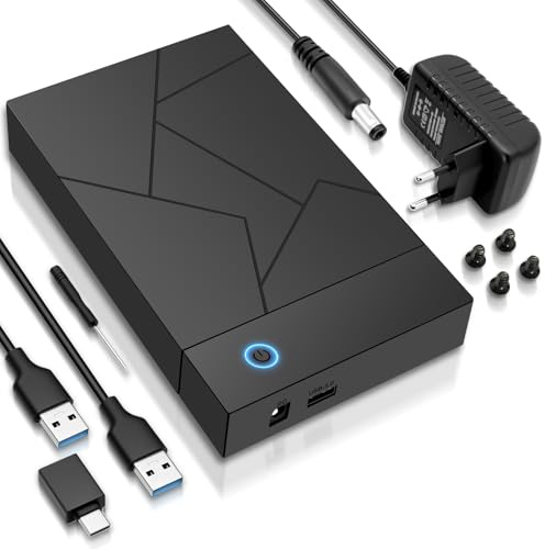 Disques Dur Station d'accueil USB 3.0 pour disque dur 2,5 & 3,5 pouces HDD/SSD, boîtier de disque dur externe 3,5 pouces avec UASP, HDD Docking Station, SATA USB Adaptateur, Boîtier HDD pour Windows
