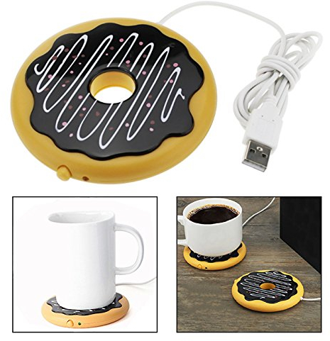 OFKPO Scaldatazze USB per caffè tè Bevande - Forma di Donuts