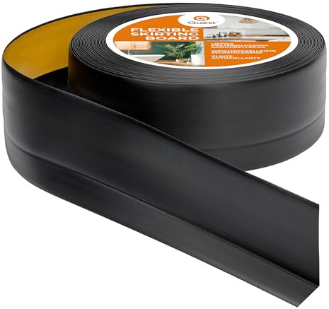 Quest Sockellist PVC mjuk självhäftande 50x20mm – svart, 20 m