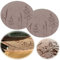 LS-LebenStil 2X Filz Tischset Gräser Beige Braun 38cm Platz-Set Rund Platzdeckchen Platzmatte