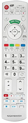 VINABTY Ersatz-Fernbedienung N2QAYB000504 passend für Panasonic Plasma TV TX-P42V20E TX-P50V20E TX-P42V20B TX-P50V20B TX-L32D25E TX-L37D25E TX-L42D25E TX-L32 D26BA
