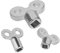 Voarge Lot de 3 clés de purge universelles pour tous les radiateurs - Clé pour purger tous les radiateurs - Clé de purge - 5 mm