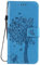 Thoankj Samsung A24 5G Phone Case, PU Leather Flip Notebook Wallet Cover Embossed Cat Tree with Magnetic Stand Card Holder Slot Folio Soft TPU Bumper Protective Case for Samsung Galaxy A24 5G Blue