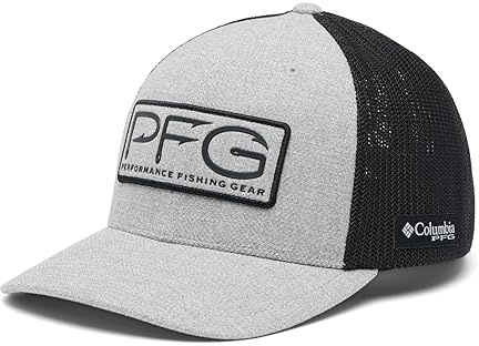 Columbia Unisex-Erwachsene PFG Hooks Mesh Ballkappe Cap, Cool Grey Heather/Black, Small-Medium