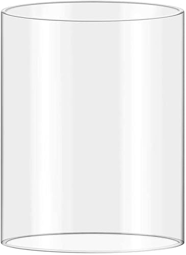 Photophore extérieur diamètre 12 cm hauteur 22 cm paroi cylindrique 4 mm verre transparent sans fond bords lissés sur mesure fabrication dans d'autres tailles