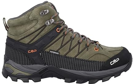 CMP Rigel Mid Trekking Shoes WP, Herrenschuhe, Olive Flame, 45 EU