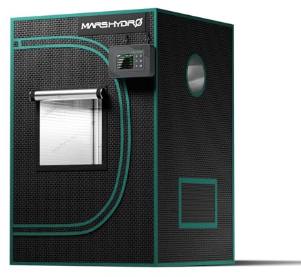 MARS HYDRO 60x60x90 cm Indoor Reflective Mylar Grow Tent, Hydroponics, Removable Base Tray