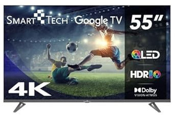 Smart Tech TV QLED 4K UHD 55' (139 cm) 55QG03H Google TV- 4xHDMI - 2xUSB - Dolby Vision - Dolby Atmos