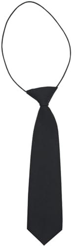 KMGDM Verstellbare Damen-Krawatte für Business, Hochzeit, Schule, Uniform und formelle Anlässe, kurze Länge, Bühnenshow-Krawatte, Schwarz, 6*28cm