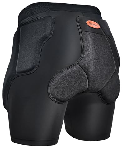 BenKen Ski Butt Protection Shorts - Anti-Kollision Ski Schutzausrüstung, Schlagfeste Schutz Gepolsterte Shorts, Stretch Lycra für Skateboarding, Skifahren, Radfahren, Wasserdicht, Atmungsaktiv (M)