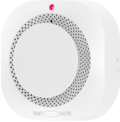 Hapippofa Smoke Alarm for Home, Fire Alarm Replaceable Battery Operated with LED Indicator & Silence Button, Smoke Detector 10-Year Sensor life, Conforms to EN 14604 Standard,1 PACK
