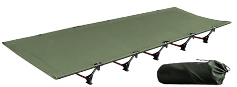 Letti da campo per adulti | Letto da campo pieghevole, biancheria da letto portatile per viaggi, escursioni, avventure all'aperto, casa, ospiti, pausa pranzo, zaino e comfort all'aperto