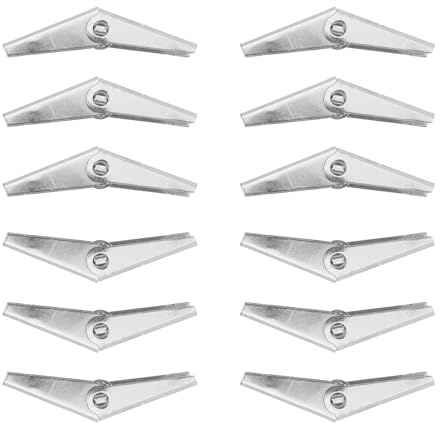 DEARMAMY 12 Stück Verzinkte Kippdübel M8 mit Flügelmutter Hochleistungs Trockenbauanker für Schwere Wand und Deckenbefestigung Kippflügel aus Bruchfestem Eisen für Heimwerker und Profi