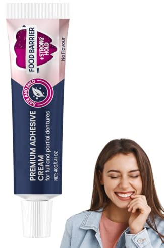 RGKY 1 Unidad Adhesivo Termoplástico para Dentaduras Postizas,Adhesivo Seguro para Dentaduras Postizas Completas y Parciales,Pegamento Dental de Larga Duración,Fácil de Aplicar,Sujeción Cómoda