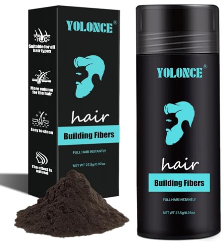 Cabello Fibras Polvo,Unisex capilares voluminizador polvos,Polvo engrosante para el cabello,3 colores disponibles,Efecto inmediato y aspecto natural,Llena y engrosa su Cabello,Marrón oscuro