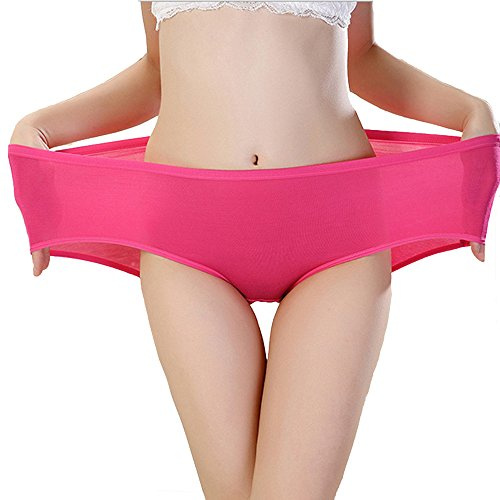 TEERFU Lot de 5 culottes en bambou pour femme, Lot de 5 en 5 couleurs., XS-S