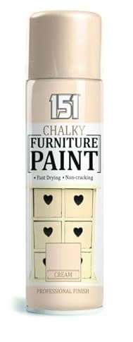 Classic Signature 2 x Chalk Finish Clotted Cream Paint 400ml - Aerosol Furniture Spray Paint Smooth Touch Matt FinishHome and Office by Swiss Signature