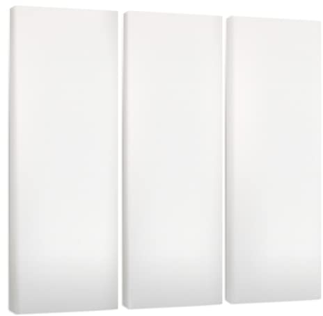 platino24 Schallabsorber Industrial Style aus Basotect B weiß, 3 Absorberelemente Rechteck 825x275x50mm, Verbesserung der Raumakustik