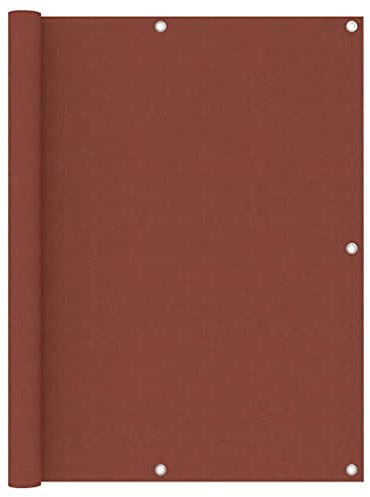 ZQQLVOO Sichtschutz Balkonschutz Sichtschutz Balkon Windschutz Sichtschutz Garten Zaun Balkon-Sichtschutz Terracotta-Rot 120x400 cm Oxford-Gewebe