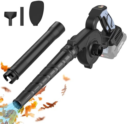 Akku Laubbläser und Sauger für Makita 18V, Bürstenlose Motor, 3 Windgeschwindigkeit, 210 km/h Luftgeschwindigkeit, Entfernt Blätter, Staub und Schnee (ohne Akku und Ladegerät)