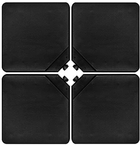 FANTASK Pied de Parasol 52 l/78 kg à remplir avec de l'eau ou du Sable, Poids du Parasol 4 pièces, Pied de Parasol de marché, Pied de Parasol déporté pour Parasol déporté