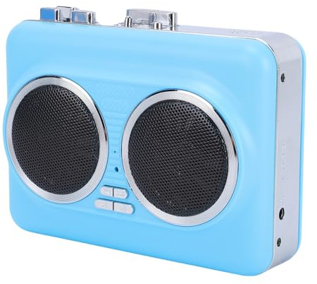 Fabater Kassettspelare USB Bärbar Kassett Till MP3 Digital Converter med Dubbla Strömförsörjningsalternativ för Resenärer (Blå)