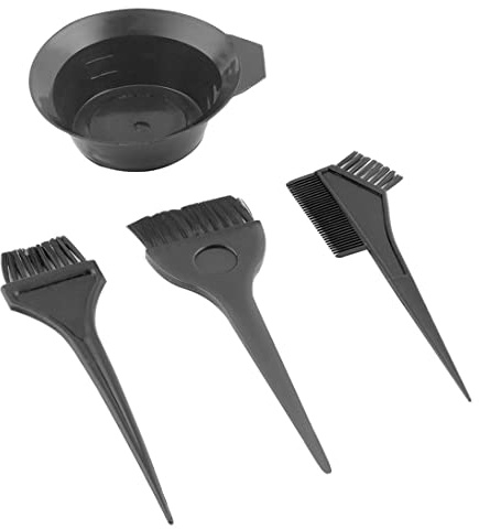 Hair Coloring Dyeing Kit Hair Dye Color Brush Comb Mixing Bowl Styling Tools for Salon 4PCS, Coloring Set