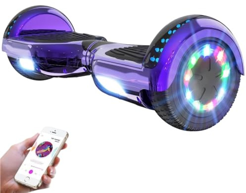GeekMe Hoverboard Gyropode 6,5 Pouces, Électrique Auto-équilibré, Haut-Parleur Bluetooth Intégré, Enfants et Adultes