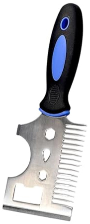Peine De Limpieza De Cepillos - Herramienta Raspadora De Acero Inoxidable, Limpiador De Agarre Ergonómico | Limpiador De Rodillo De Pincel De Pintura Multifuncional Para Reparación Del Hogar, Trabajos