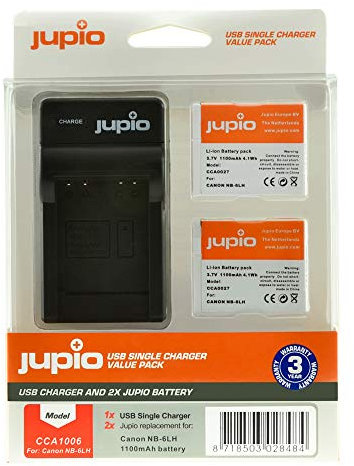 Kit 2x Batteries NB-6LH + chargeur