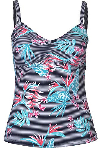 Firefly Damen Tankini MEA II Tankini, Flower/Stripes, 40C, 4034999
